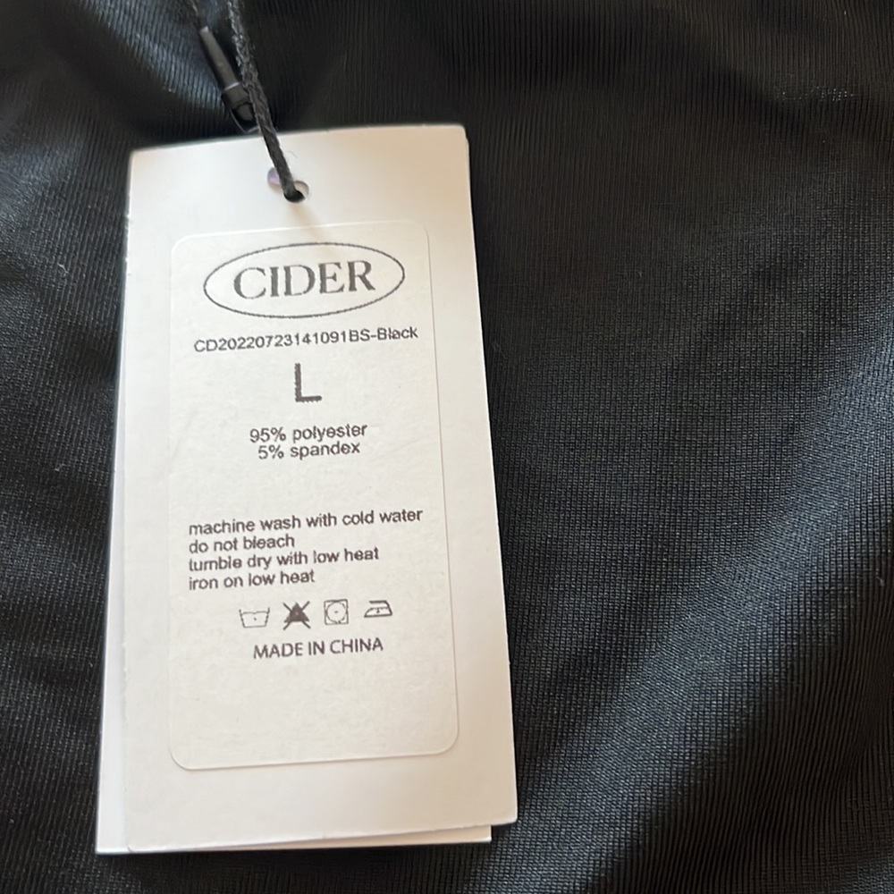 CIDER Black Cutout Mesh Bodysuit -Large 🔥🔥 - Picture 5 of 9